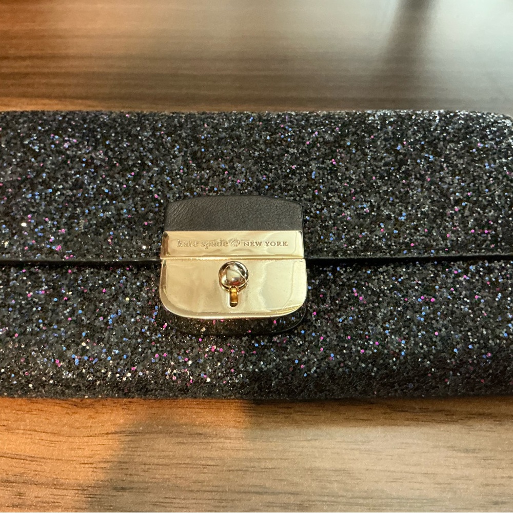 Kate Spade Miluo Sunset Lane Glitter Clutch